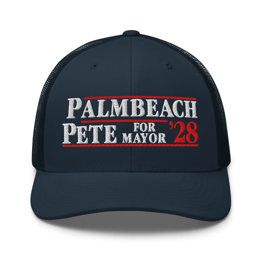 Palm Beach Pete for Mayor Trucker (Navy)